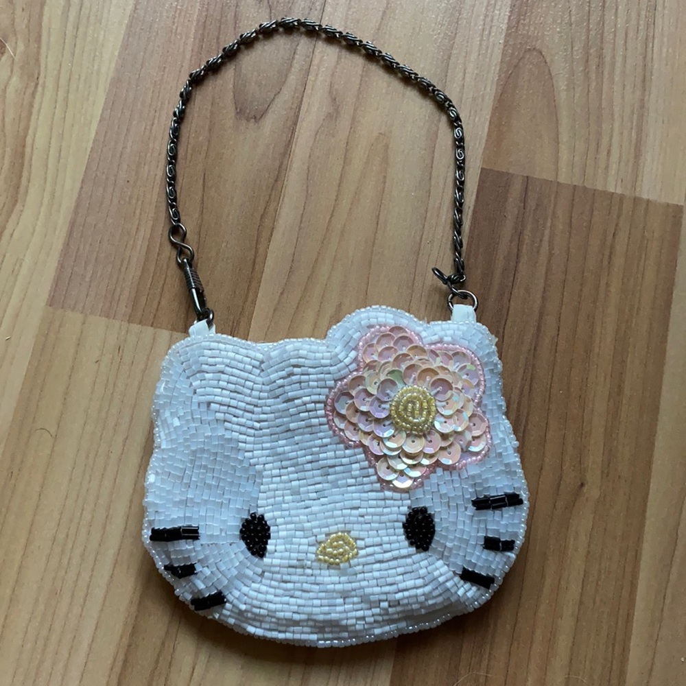 Vintage Beaded Hello Kitty Coin Purse Wristlet